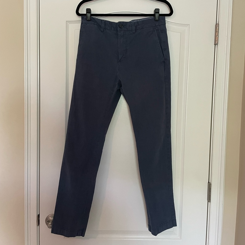 Brooks Brothers Red Fleece Slim Fit Chinos - Navy Blue
